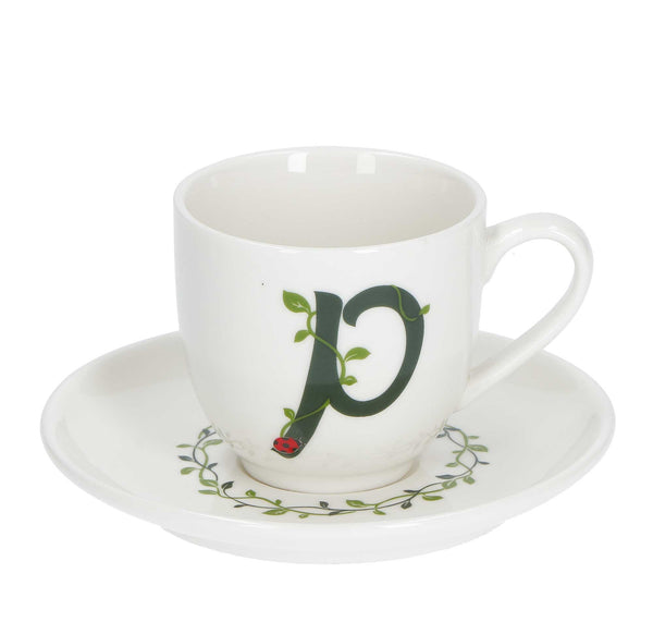 Tazza Caffe' C/P Lettera 'P'