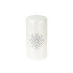 Candela di Natale Cilindro con glitter