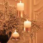 Candela di Natale Sfera bicolore con glitter