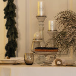 Candela di Natale Sfera con glitter