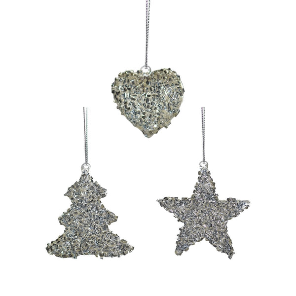 Set decorazioni natale con cristalli