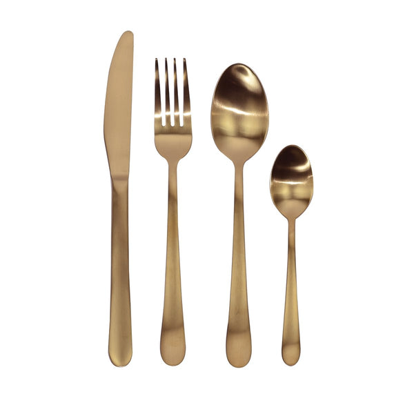 Set posate oro rosa opaco