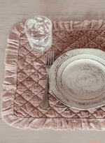 CHAMPAGNE tovaglietta in velluto di cotone trapuntato