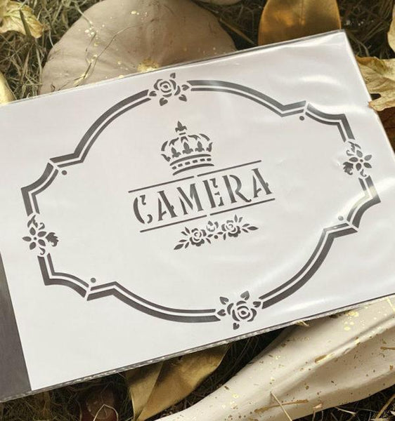 Stencil “Camera”, Magic Paint, riutilizzabile, 30×21 cm